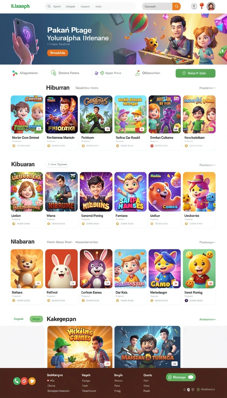 Beragam pilihan permainan menarik dalam aplikasi nimmat777 APK Full Version untuk Android.