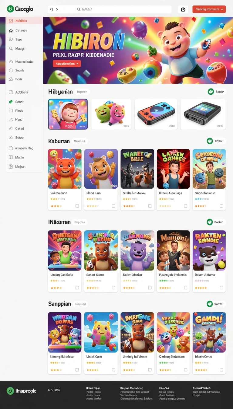 Beragam pilihan permainan menarik dalam aplikasi bara22 APK Full Version untuk Android.
